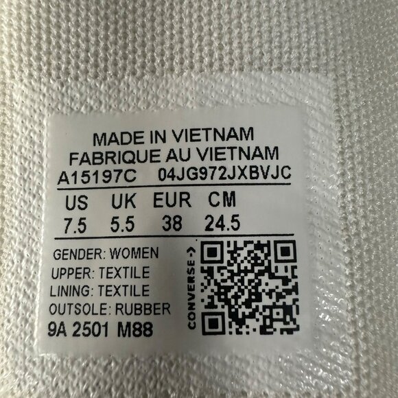 Converse Chuck Taylor Platform Pearls Lace 7.5 Women Shoes Party Sneaker A15197C - Picture 15 of 15